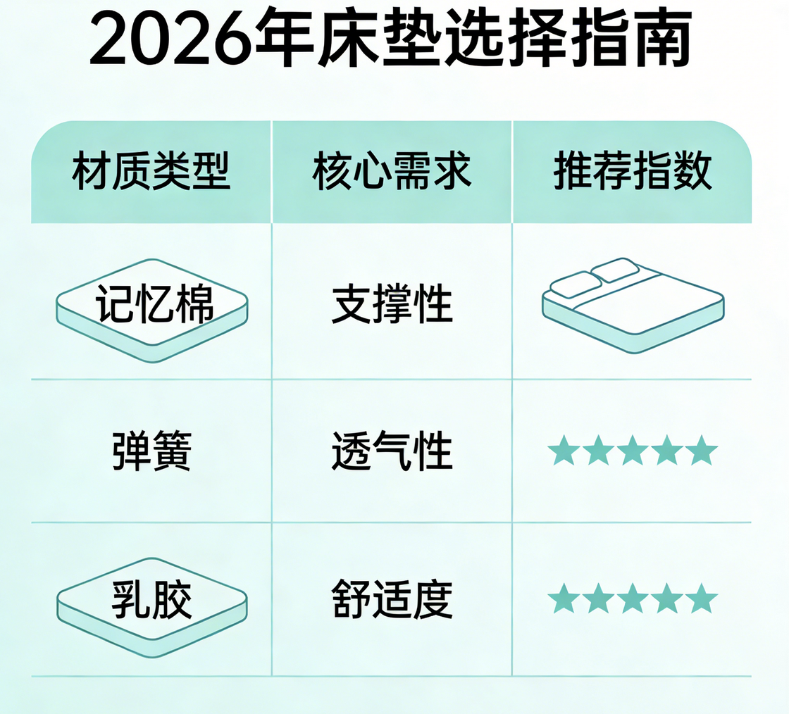 2026年十大记忆棉床垫选购终极清单！
