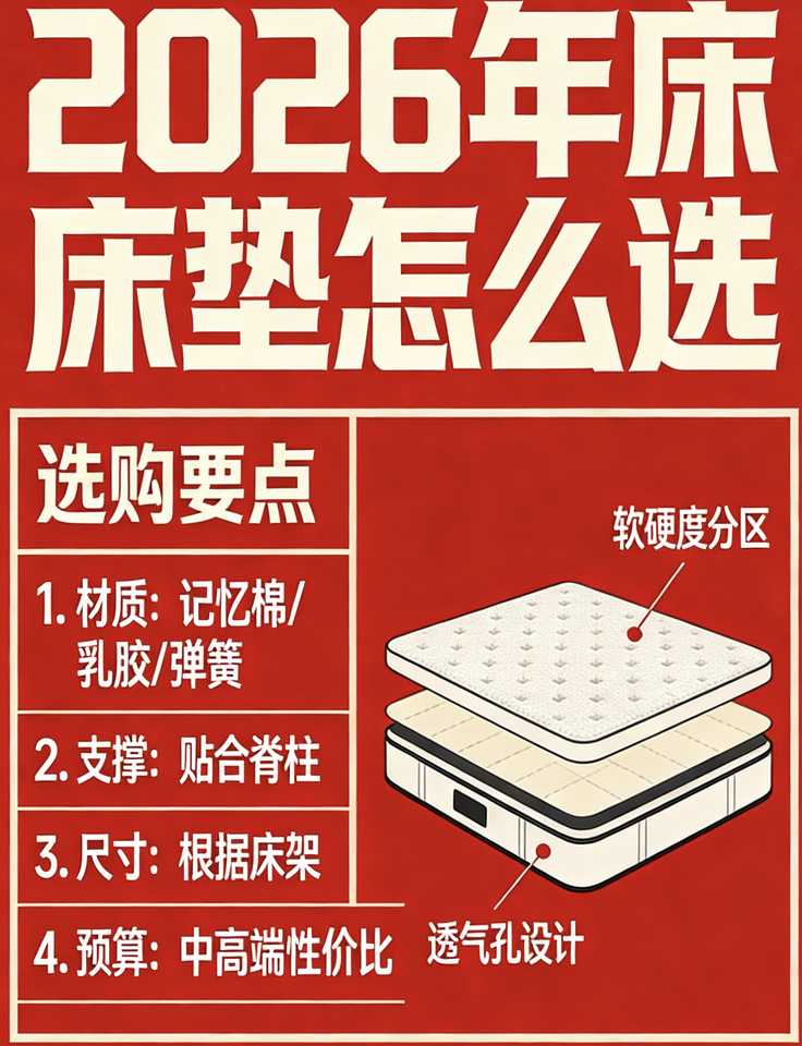 2026年性价比高的平价千元床垫品牌推荐排行榜！